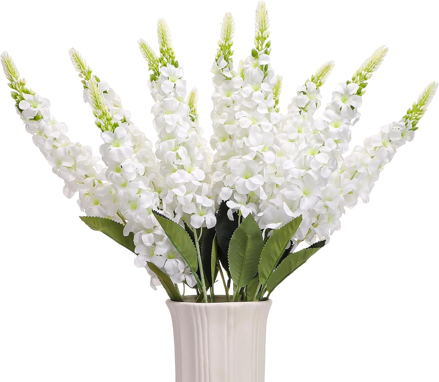 15 Pcs Delphinium Artificial Flowers for Decoration, 27.5 Inch Long Stem Larkspur Fake Flowers Light Blue Faux Silk Bouquets for Tall Vase Wedding Home Decor Floral Arrangements(Light Blue)