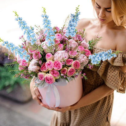 15 Pcs Delphinium Artificial Flowers for Decoration, 27.5 Inch Long Stem Larkspur Fake Flowers Light Blue Faux Silk Bouquets for Tall Vase Wedding Home Decor Floral Arrangements(Light Blue)