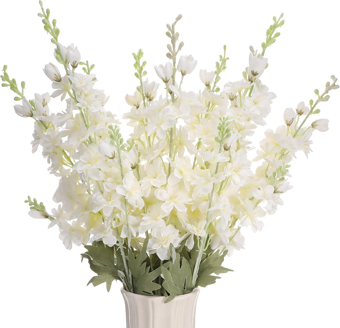 15 Pcs Delphinium Artificial Flowers for Decoration, 27.5 Inch Long Stem Larkspur Fake Flowers Light Blue Faux Silk Bouquets for Tall Vase Wedding Home Decor Floral Arrangements(Light Blue)