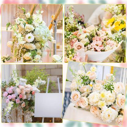 15 Pcs Delphinium Artificial Flowers for Decoration, 27.5 Inch Long Stem Larkspur Fake Flowers Light Blue Faux Silk Bouquets for Tall Vase Wedding Home Decor Floral Arrangements(Light Blue)