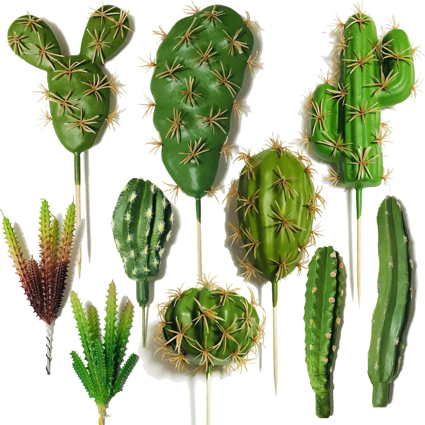 10 PCS Faux Fake Succulents Artificial Cactus DecorFaux Cactus Cacti Plant Artificial Cactus Succulent Artificial Succulent Plants for Decoration Faux Cactus Plant Bulk