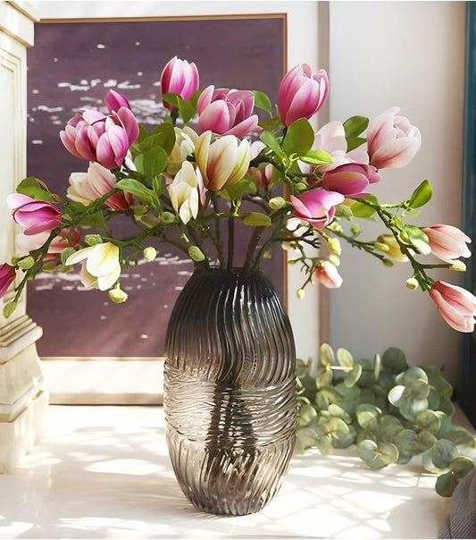 Magnolia Flowers Artificial Branches with Realistic Buds & Leaves