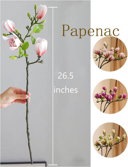 Magnolia Flowers Artificial Branches with Realistic Buds & Leaves