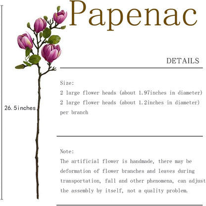 Magnolia Flowers Artificial Branches with Realistic Buds & Leaves