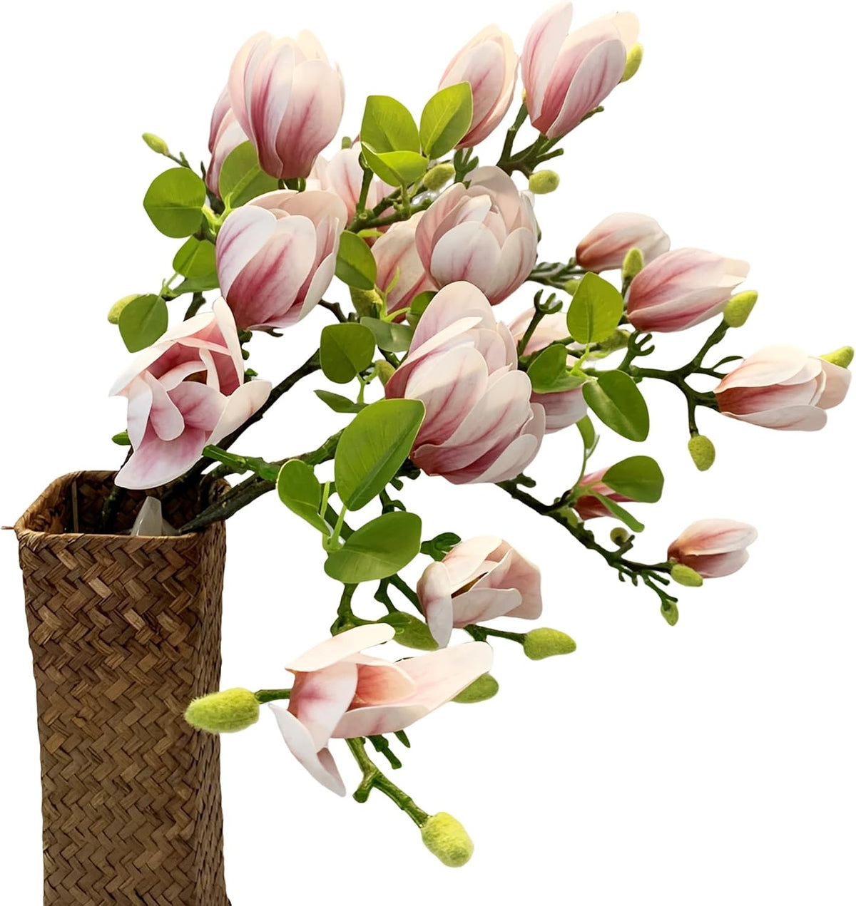 Magnolia Flowers Artificial Branches with Realistic Buds & Leaves