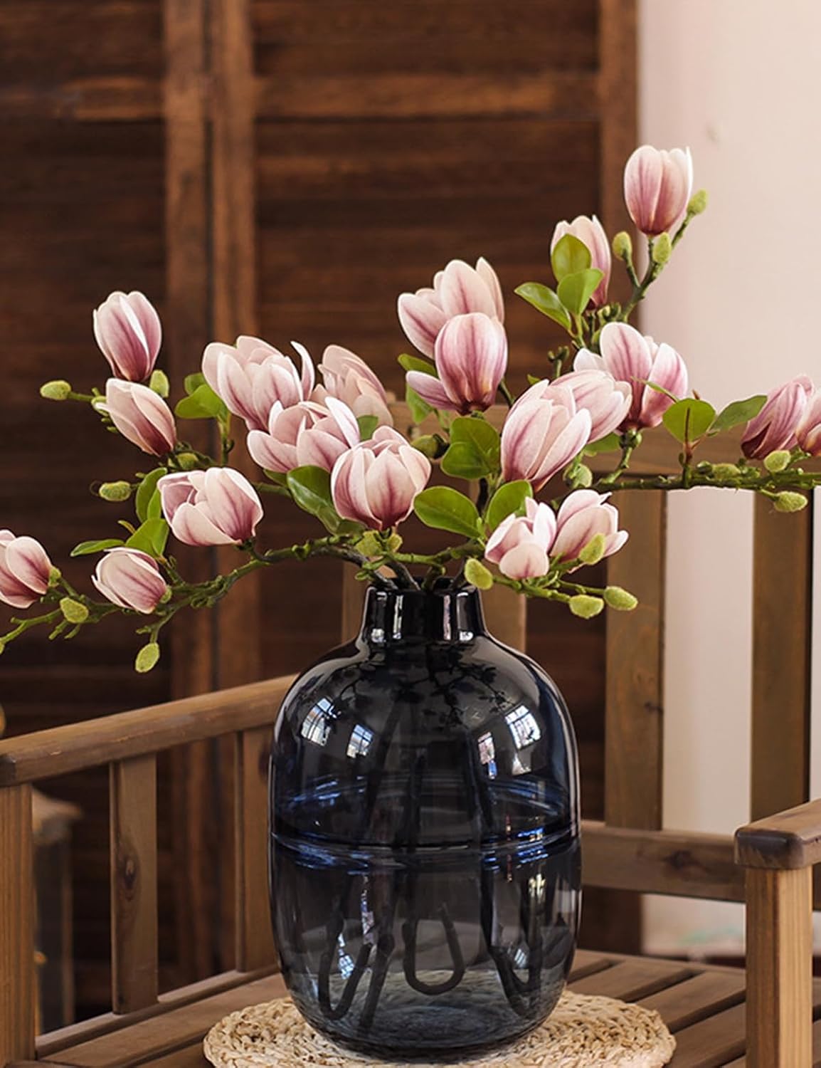 Magnolia Flowers Artificial Branches with Realistic Buds & Leaves