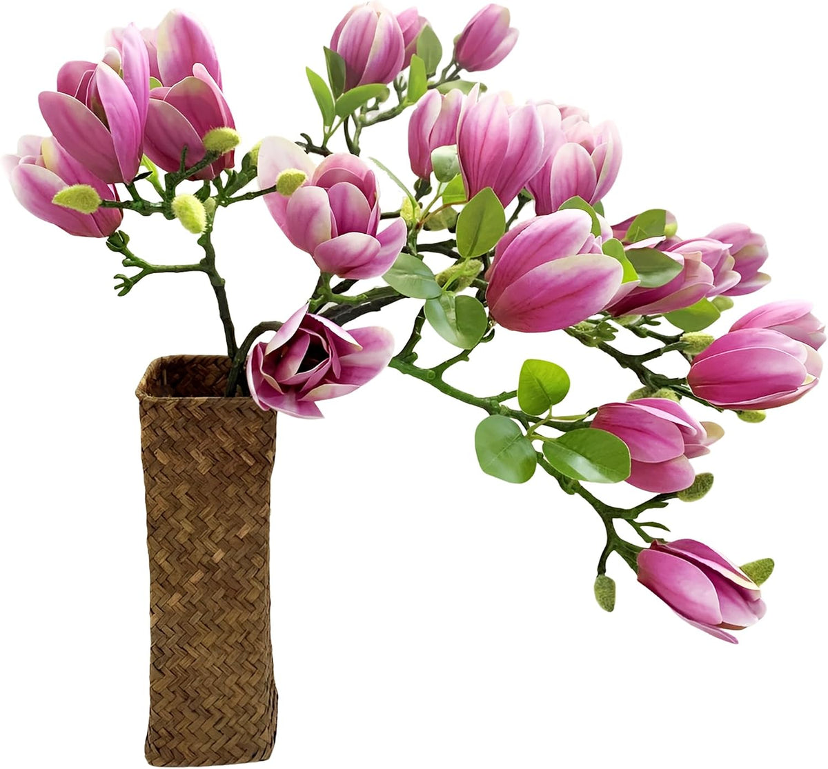 Magnolia Flowers Artificial Branches with Realistic Buds & Leaves