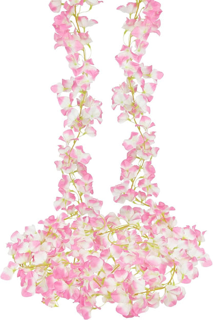 2 Pcs Artificial Bougainvillea Flowers Garland Fake Silk Bougainvilleas Vines Trailing Fuchsia Faux Hanging Flowers Plants Bougainvillea Artificial for Porch Wedding Arch Spring Summer Decor