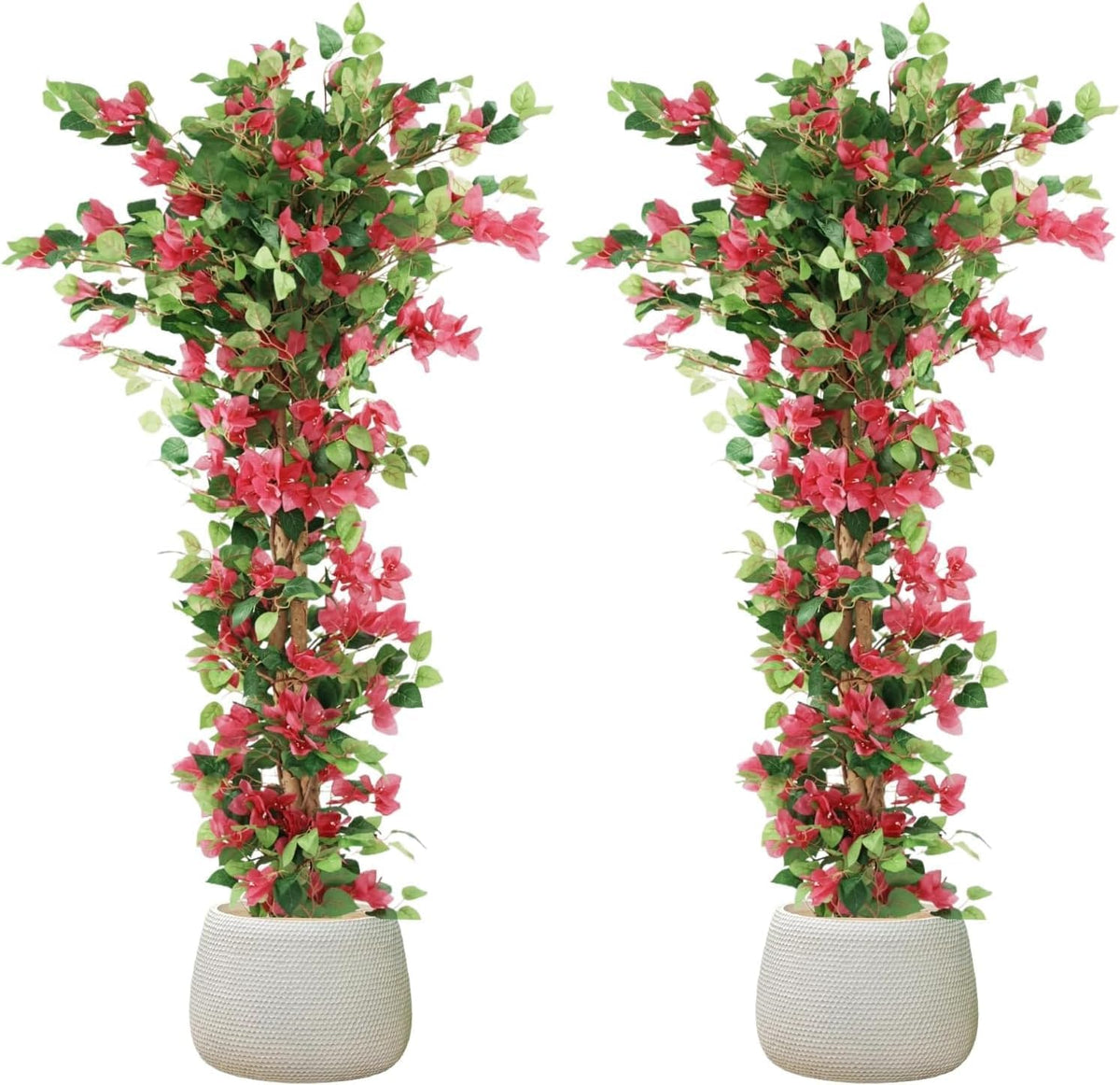 5.6ft Artificial Bougainvillea Tree with Vibrant Flowers in Pot – Lifelike Faux Blooming Plant for Indoor or Outdoor Home, Balcony, Porch & Office Décor,1 Pack