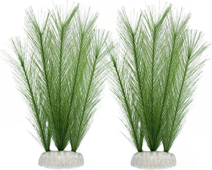 Plastic Fish Tank Plants Soft Silk Water Grass for Terrarium Simulate Plants and Aquarium Landscape(4pcs,12")