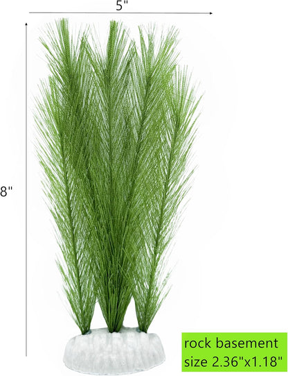 Plastic Fish Tank Plants Soft Silk Water Grass for Terrarium Simulate Plants and Aquarium Landscape(4pcs,12")