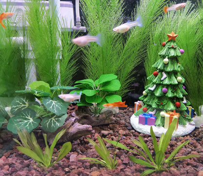 Plastic Fish Tank Plants Soft Silk Water Grass for Terrarium Simulate Plants and Aquarium Landscape(4pcs,12")