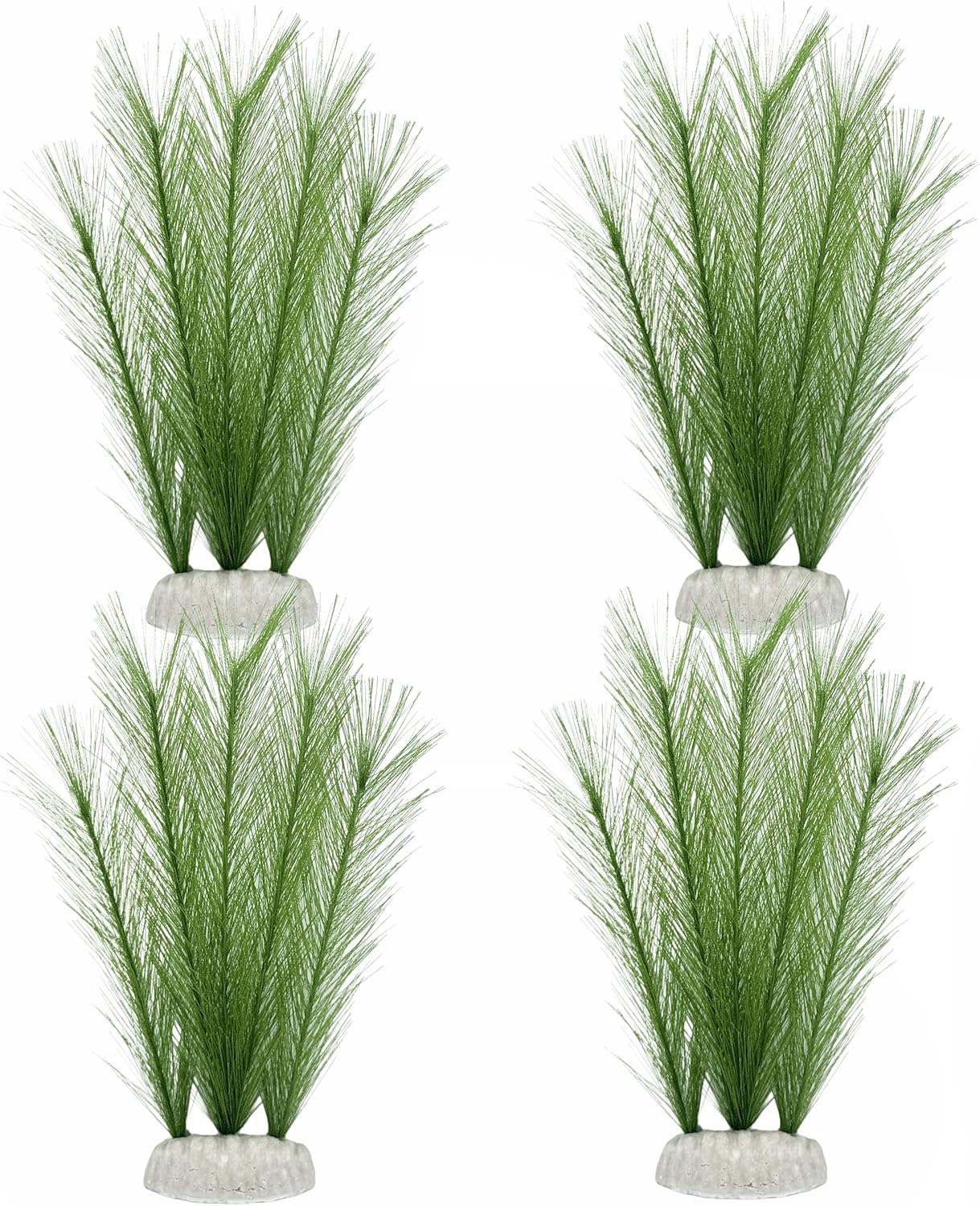 Plastic Fish Tank Plants Soft Silk Water Grass for Terrarium Simulate Plants and Aquarium Landscape(4pcs,12")
