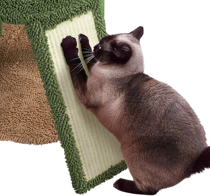 42″ H Cactus Cat Tree,Cute Cat Tower w/Scratching Posts,Indoor Cats Furniture Pet Activity Center Play House w/Platform/Condo/Basket&Hanging Ball