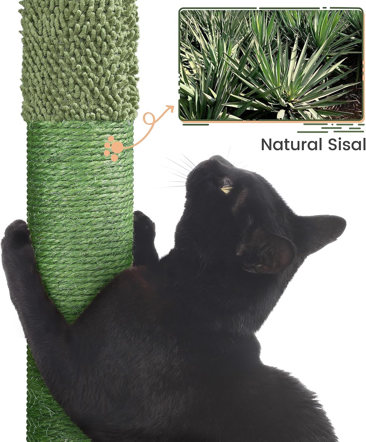 42″ H Cactus Cat Tree,Cute Cat Tower w/Scratching Posts,Indoor Cats Furniture Pet Activity Center Play House w/Platform/Condo/Basket&Hanging Ball