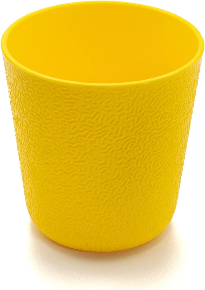BiceColor Drinking Cups, Dishwasher Safe, Unbreakable, Environment-Friendly | 100% Recyclable Tumbler reduces ecological footprint | Made in Italy, 20cl, Yellow (Pack of 3)