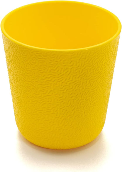 BiceColor Drinking Cups, Dishwasher Safe, Unbreakable, Environment-Friendly | 100% Recyclable Tumbler reduces ecological footprint | Made in Italy, 20cl, Yellow (Pack of 3)