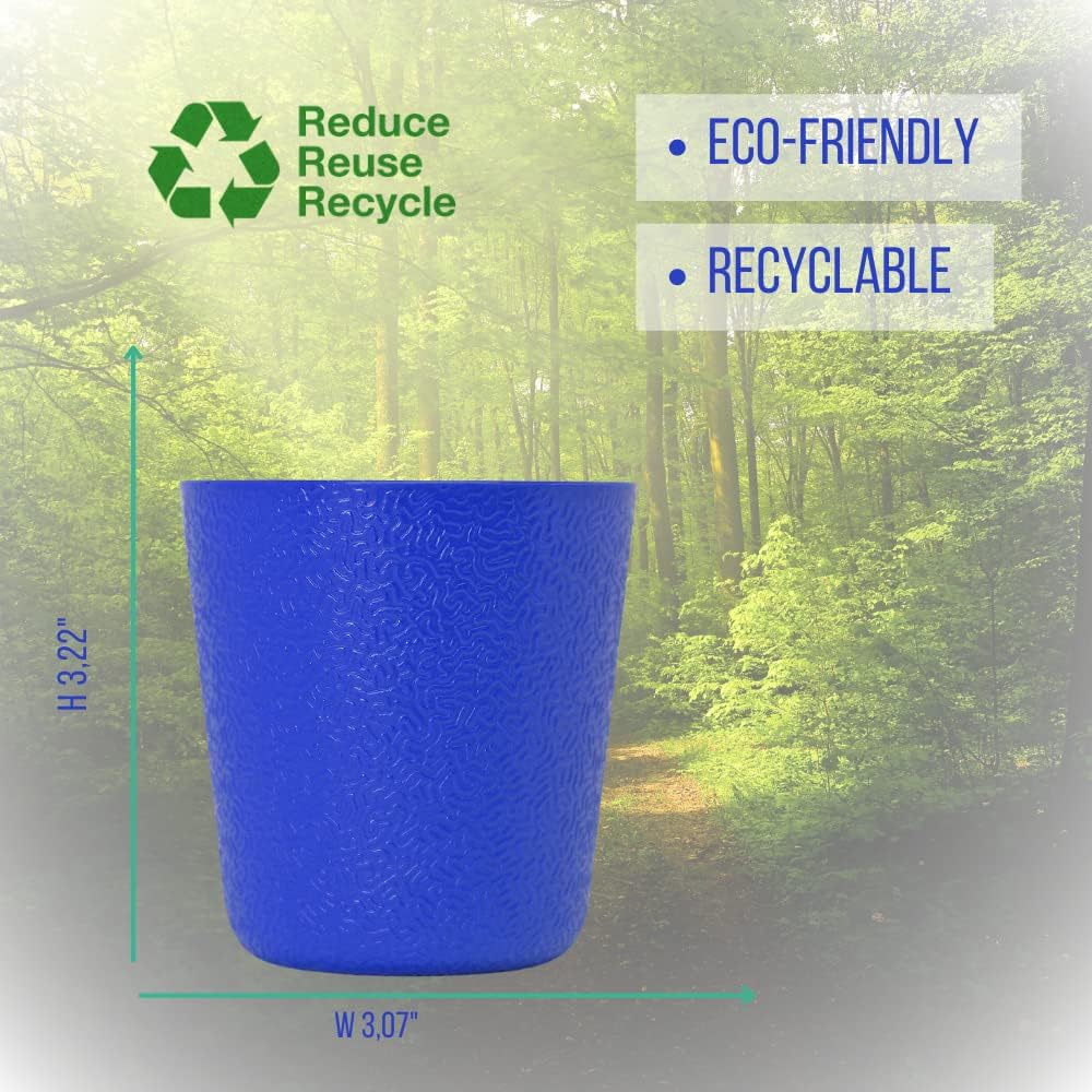 BiceColor Drinking Cups, Dishwasher Safe, Unbreakable, Environment-Friendly | 100% Recyclable Tumbler reduces ecological footprint | Made in Italy, 20cl, Yellow (Pack of 3)