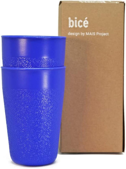 BiceColor Drinking Cups, Dishwasher Safe, Unbreakable, Environment-Friendly | 100% Recyclable Tumbler reduces ecological footprint | Made in Italy, 20cl, Yellow (Pack of 3)