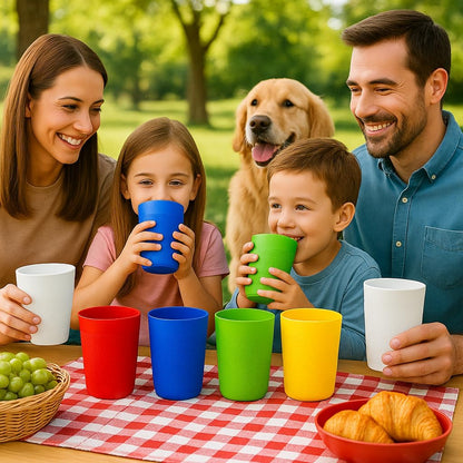 BiceColor Drinking Cups, Dishwasher Safe, Unbreakable, Environment-Friendly | 100% Recyclable Tumbler reduces ecological footprint | Made in Italy, 20cl, Yellow (Pack of 3)