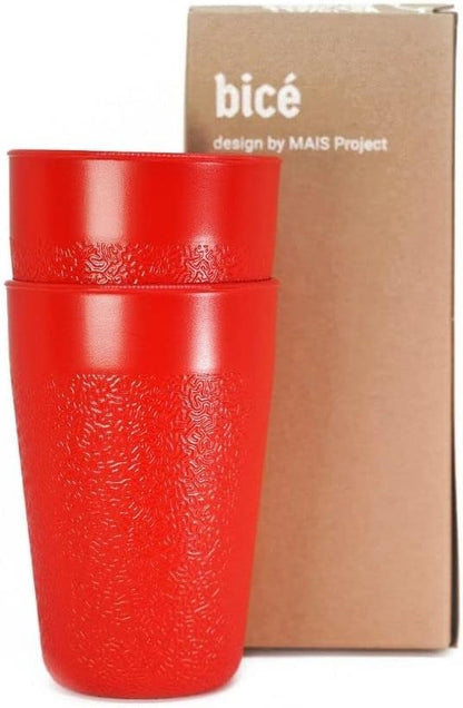 BiceColor Drinking Cups, Dishwasher Safe, Unbreakable, Environment-Friendly | 100% Recyclable Tumbler reduces ecological footprint | Made in Italy, 20cl, Yellow (Pack of 3)