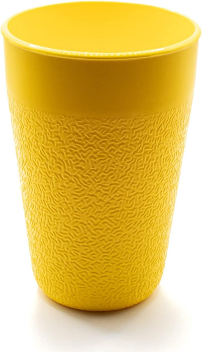 BiceColor Drinking Cups, Dishwasher Safe, Unbreakable, Environment-Friendly | 100% Recyclable Tumbler reduces ecological footprint | Made in Italy, 20cl, Yellow (Pack of 3)