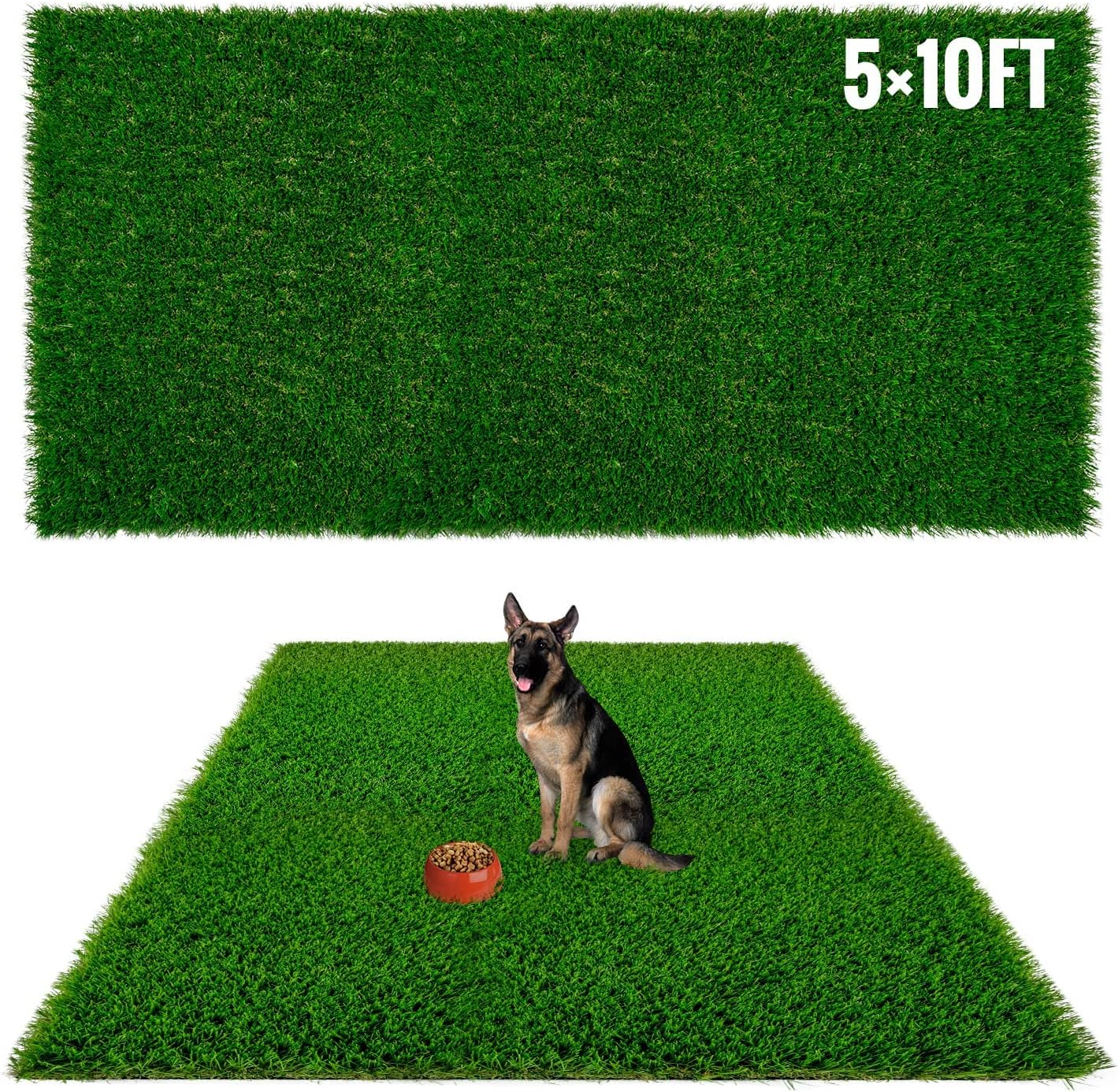 Dog Pee Grass, Artificial Grass for Dogs, Fake Grass for Dogs Potty Training, Extra Large Dog Pads 5x8ft , Housebreaking Supplies, Indoor Outdoor Turf Grass, Washable Reusable