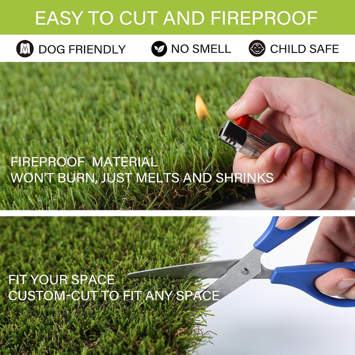 Dog Pee Grass, Artificial Grass for Dogs, Fake Grass for Dogs Potty Training, Extra Large Dog Pads 5x8ft , Housebreaking Supplies, Indoor Outdoor Turf Grass, Washable Reusable