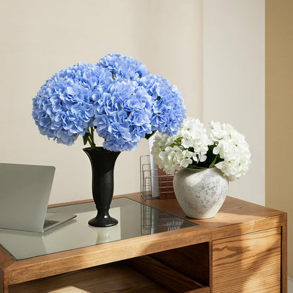 6 PCS Hydrangea Artificial Flowers, Fake Flowers, Suitable for Wedding Decorations, Home Decorations, Garden Decorations, Party Decorations, Table Decorations, Centerpiece Arrangements (Light Blue)