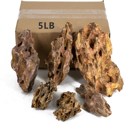Aquariums Stones Natural Rocks 3lb Aquarium Rock for Fish Tank Aquascaping,Aquariums,Terrariums,Vivariums,Decorative Stone,Reptile Enclosures,Paludariums,and Gardens-（2-5 Inch）