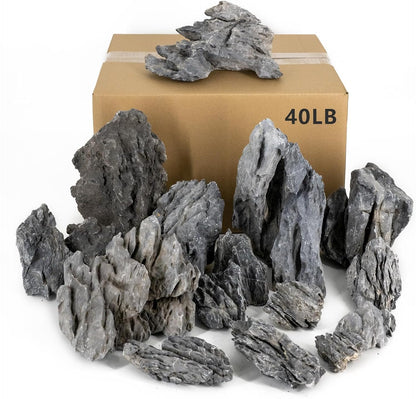 Aquariums Stones Natural Rocks 3lb Aquarium Rock for Fish Tank Aquascaping,Aquariums,Terrariums,Vivariums,Decorative Stone,Reptile Enclosures,Paludariums,and Gardens-（2-5 Inch）
