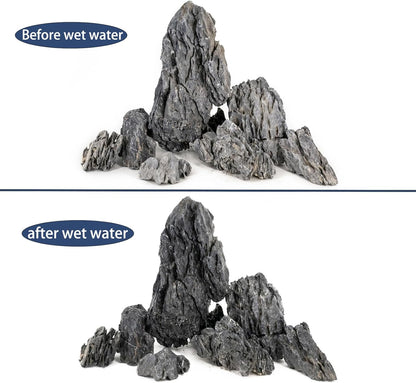 Aquariums Stones Natural Rocks 3lb Aquarium Rock for Fish Tank Aquascaping,Aquariums,Terrariums,Vivariums,Decorative Stone,Reptile Enclosures,Paludariums,and Gardens-（2-5 Inch）