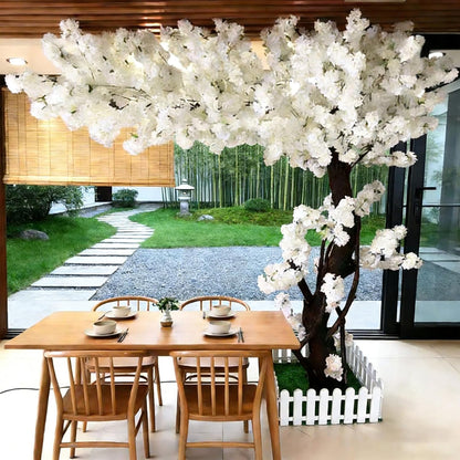 Large Artificial Cherry Blossom Trees Pink 6.6ft for Indoor Outdoor Home Decor,Tall Fake Japanese Cherry Blossom Wishing Trees for Living Room Garden Party,Wedding,Courtyards,Centerpieces