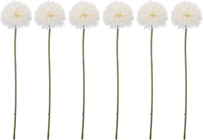 6ppcs Fake Dandelion Flowers and Hyacinth Faux Plastic Stems for Home Wedding Decorations Dandelion Prop Floral Arrangement 2.36 Inch