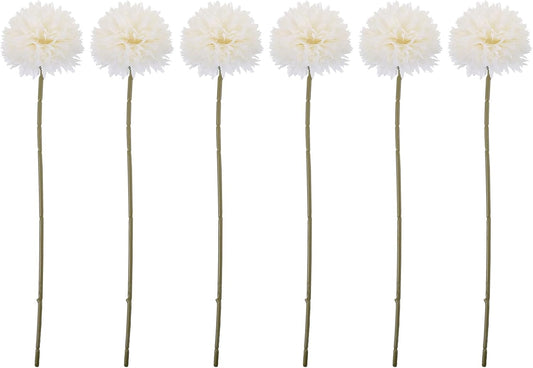 6ppcs Fake Dandelion Flowers and Hyacinth Faux Plastic Stems for Home Wedding Decorations Dandelion Prop Floral Arrangement 2.36 Inch