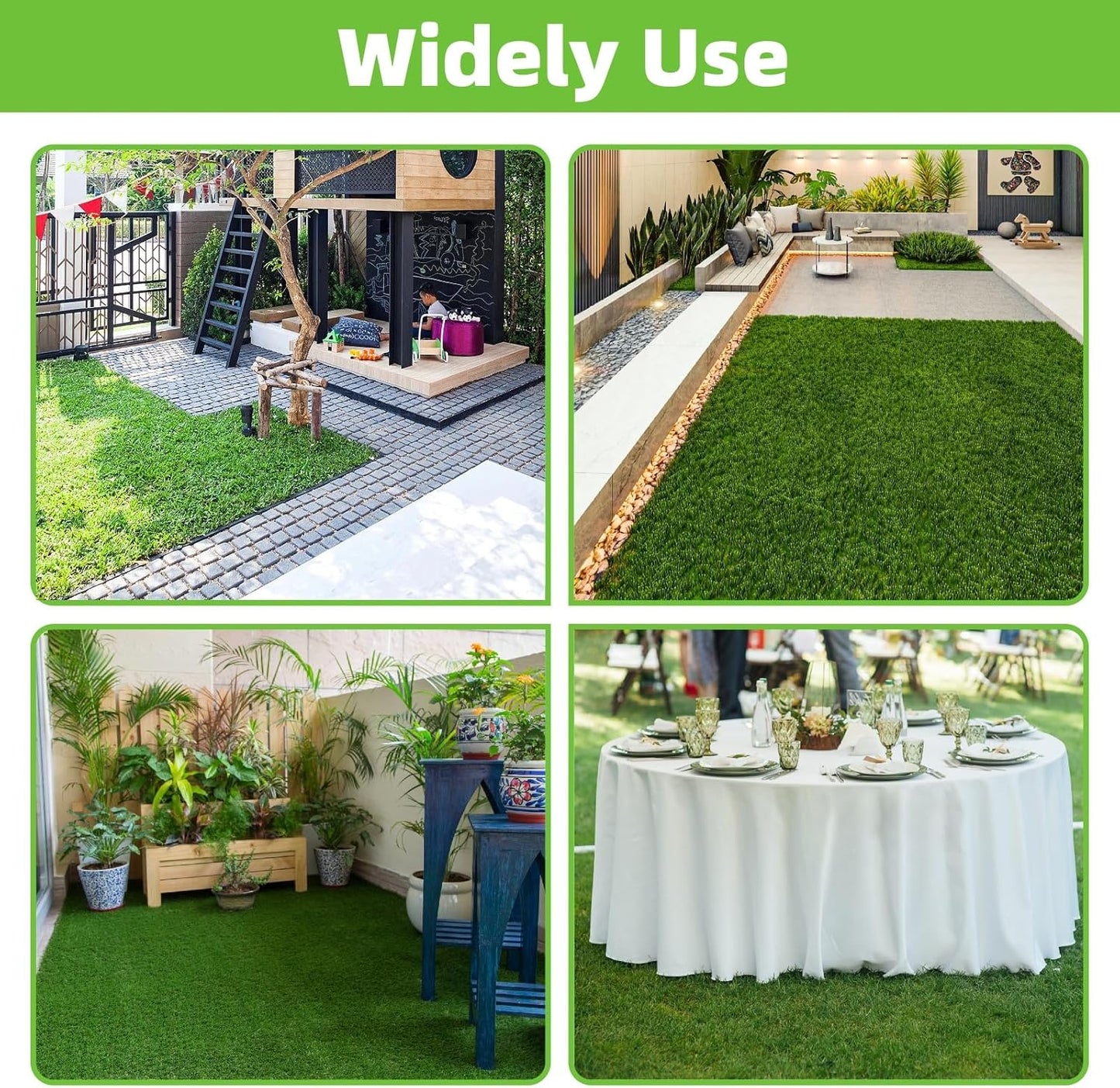 Artificial Grass Turf Rug, 3.3ft x 33 ft Large Realistic Grass Lawn Carpet Roll,1.18" Thick Synthetic Turf Mat with Drain Holes for Indoor Outdoor Garden Landscape Dog -109 sq. ft