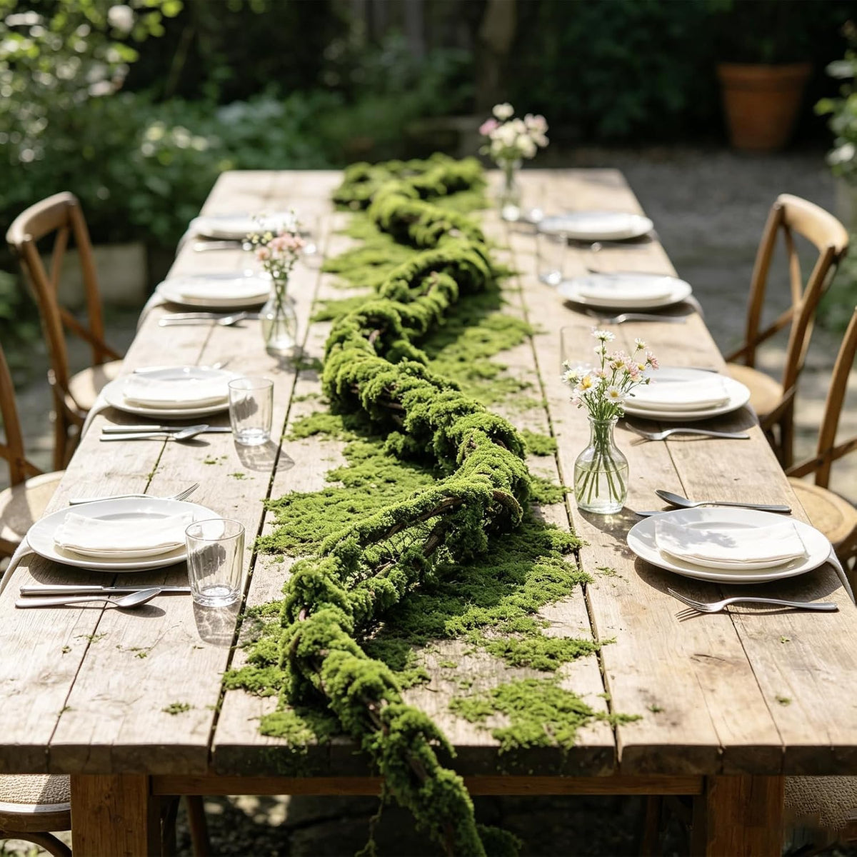 2Pcs 197in Large Bendable Artificial Tree Branches Fake Moss Vines