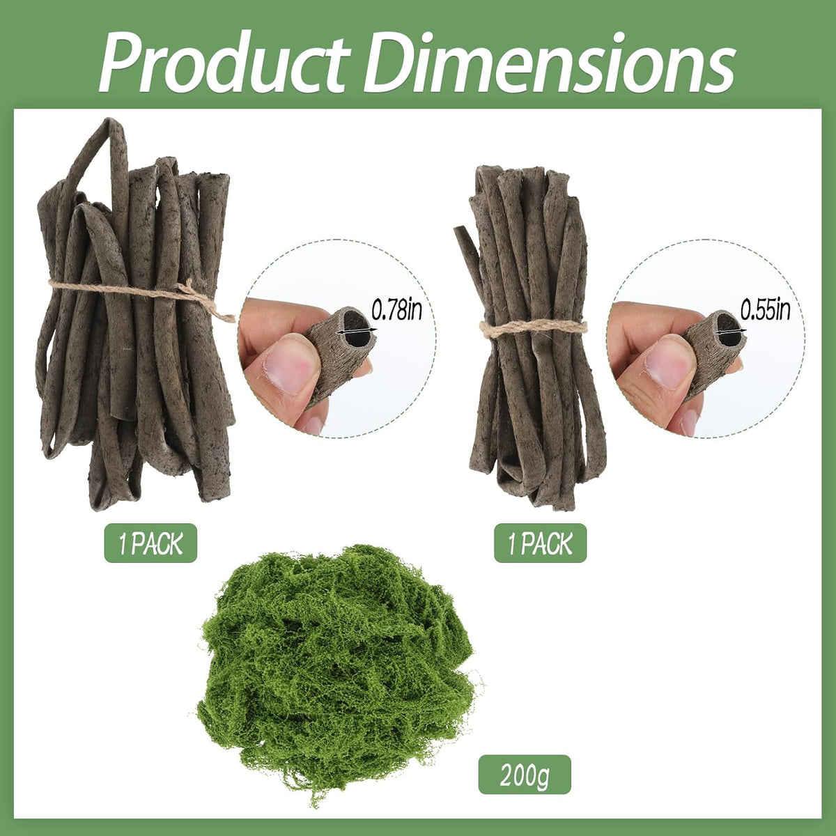 2Pcs 197in Large Bendable Artificial Tree Branches Fake Moss Vines