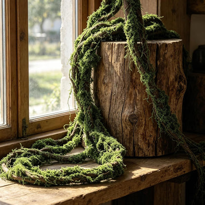 2Pcs 197in Large Bendable Artificial Tree Branches Fake Moss Vines