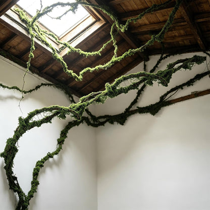 2Pcs 197in Large Bendable Artificial Tree Branches Fake Moss Vines