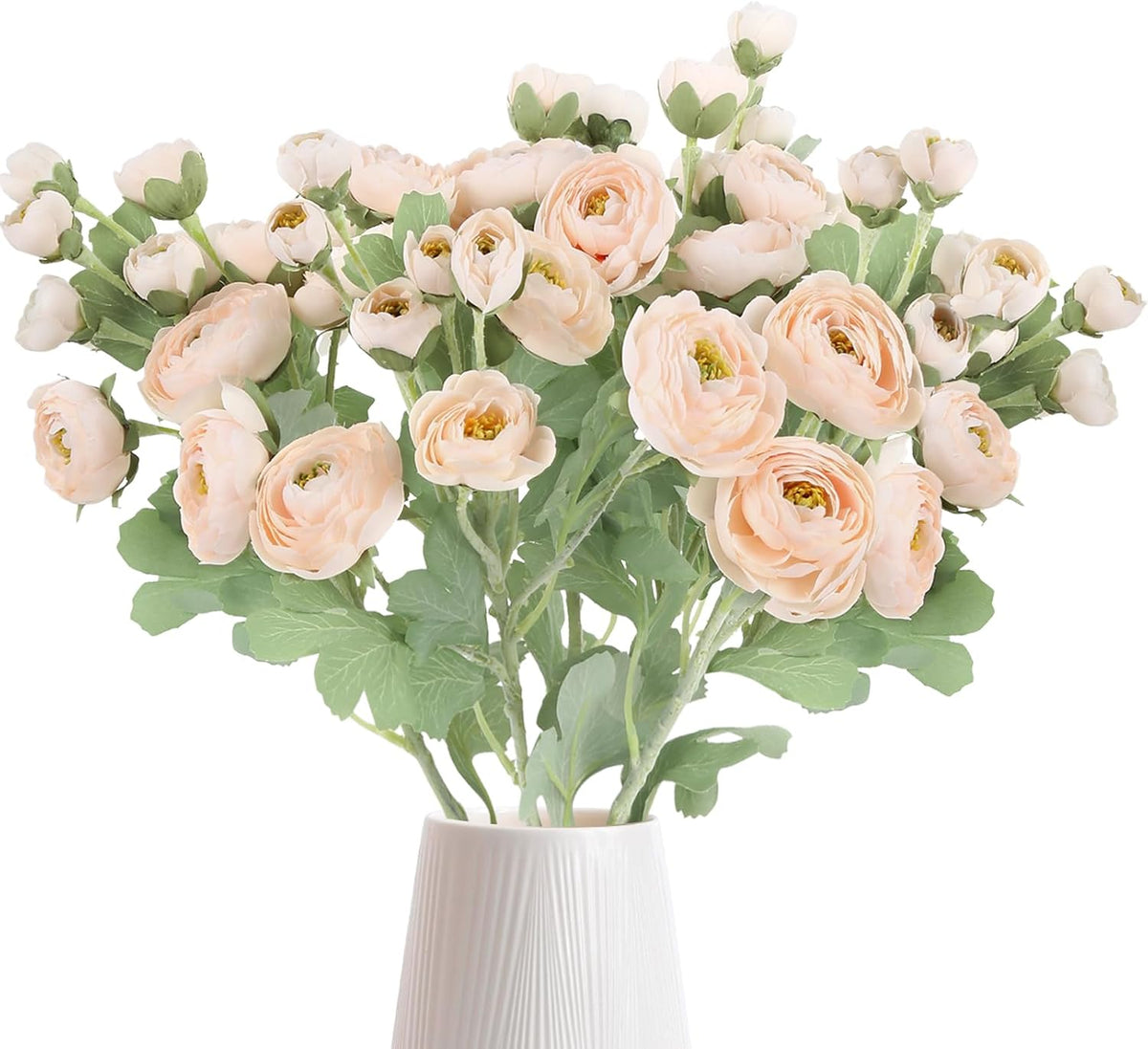 5PCS Ranunculus Artificial Flowers 60Heads Yellow Faux Peonies with Stem Real Touch 21.65" Silk Ranunculus Fake Flowers for DIY Craft Wedding Floral Arrangements Home Table Decor(Yellow)