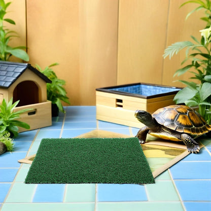 Artificial Grass Mat Versatile Aquarium Landscape Decor 2pcs Resin Simulation Grass Carpet with Realistic Visual Appeal for Fish Tank and Reptile Terrarium for DIY Aquatic