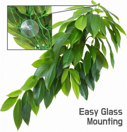 Reptile Terrarium Hanging Plant, 12'' Hiding and Climbing Fake Plants Vine for Reptile Enclosure, Ideal for Chameleon Bearded Dragon Lizard Gecko Tank Accessories