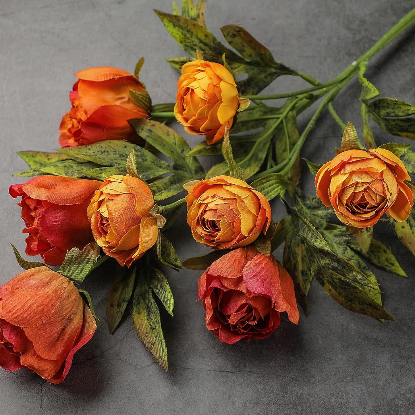 Thiccywoov Faux Silk Peony Artificial Flowers Stem for Vase,8 Pcs,Brownish | Brownish Fake Peonies Branches with Stems, for Fall Autumn Home DIY Bouquet Centerpieces Wedding Arrangements Shower Decor