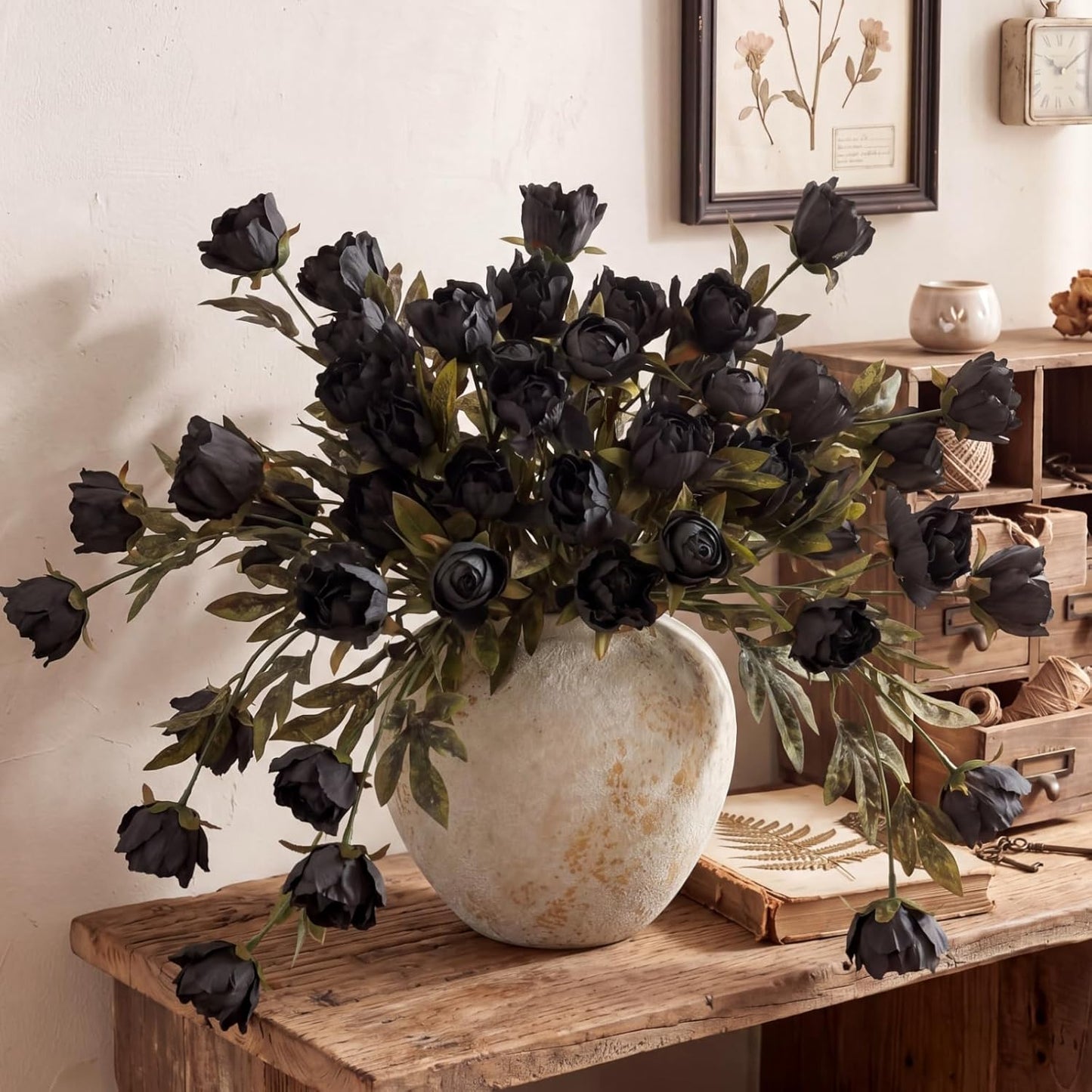 Thiccywoov Faux Silk Peony Artificial Flowers Stem for Vase,8 Pcs,Brownish | Brownish Fake Peonies Branches with Stems, for Fall Autumn Home DIY Bouquet Centerpieces Wedding Arrangements Shower Decor