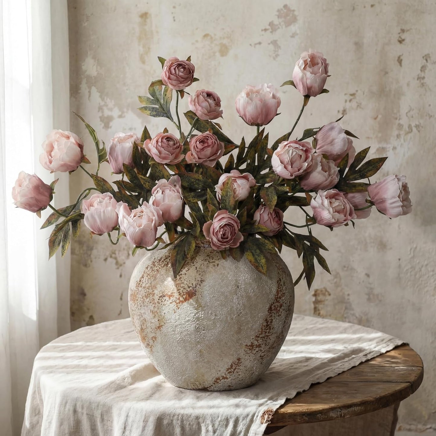 Thiccywoov Faux Silk Peony Artificial Flowers Stem for Vase,8 Pcs,Brownish | Brownish Fake Peonies Branches with Stems, for Fall Autumn Home DIY Bouquet Centerpieces Wedding Arrangements Shower Decor