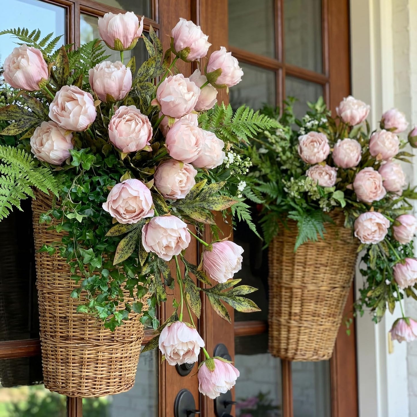 Thiccywoov Faux Silk Peony Artificial Flowers Stem for Vase,8 Pcs,Brownish | Brownish Fake Peonies Branches with Stems, for Fall Autumn Home DIY Bouquet Centerpieces Wedding Arrangements Shower Decor