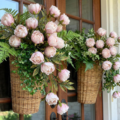 Thiccywoov Faux Silk Peony Artificial Flowers Stem for Vase,8 Pcs,Brownish | Brownish Fake Peonies Branches with Stems, for Fall Autumn Home DIY Bouquet Centerpieces Wedding Arrangements Shower Decor