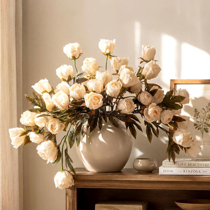Thiccywoov Faux Silk Peony Artificial Flowers Stem for Vase,8 Pcs,Brownish | Brownish Fake Peonies Branches with Stems, for Fall Autumn Home DIY Bouquet Centerpieces Wedding Arrangements Shower Decor