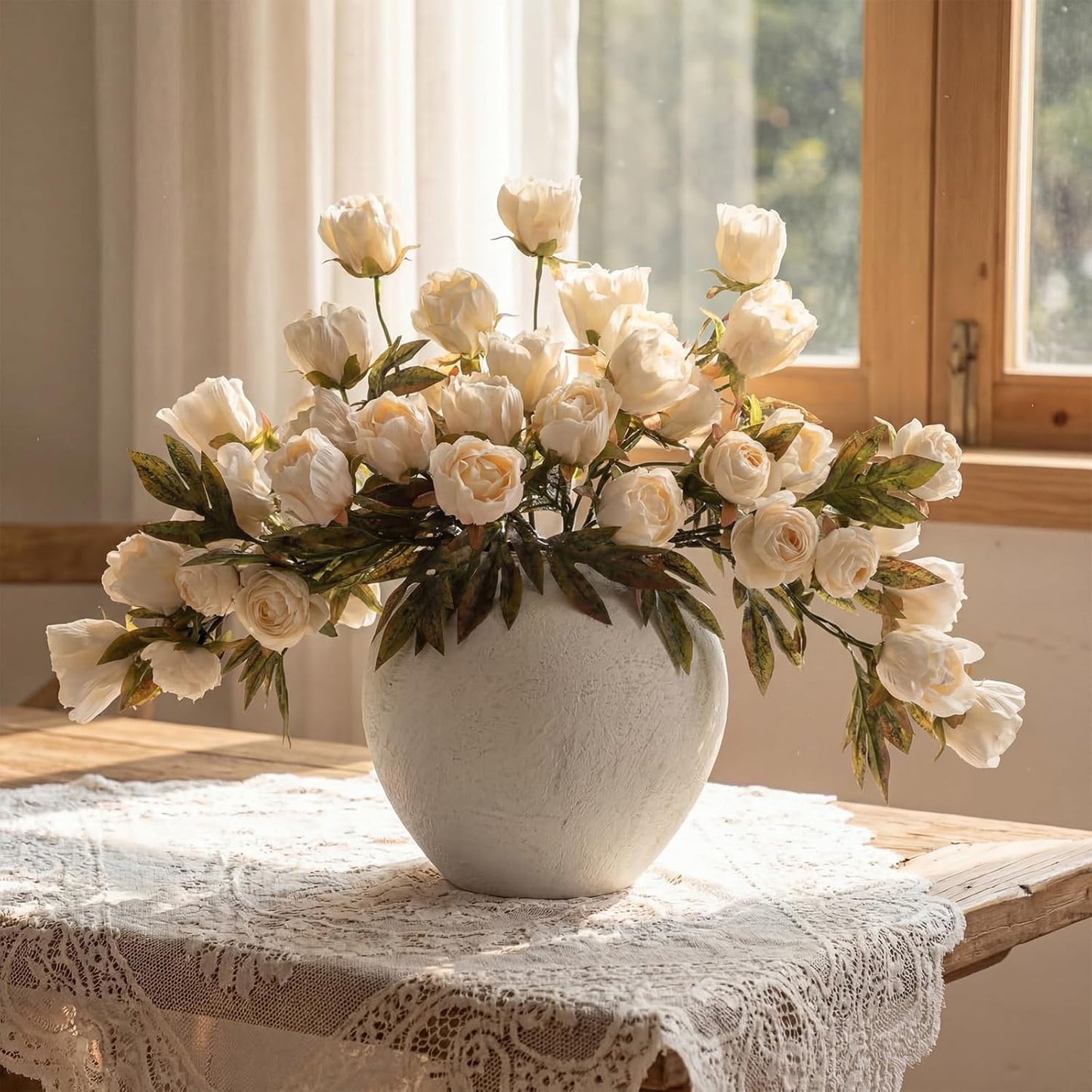 Thiccywoov Faux Silk Peony Artificial Flowers Stem for Vase,8 Pcs,Brownish | Brownish Fake Peonies Branches with Stems, for Fall Autumn Home DIY Bouquet Centerpieces Wedding Arrangements Shower Decor